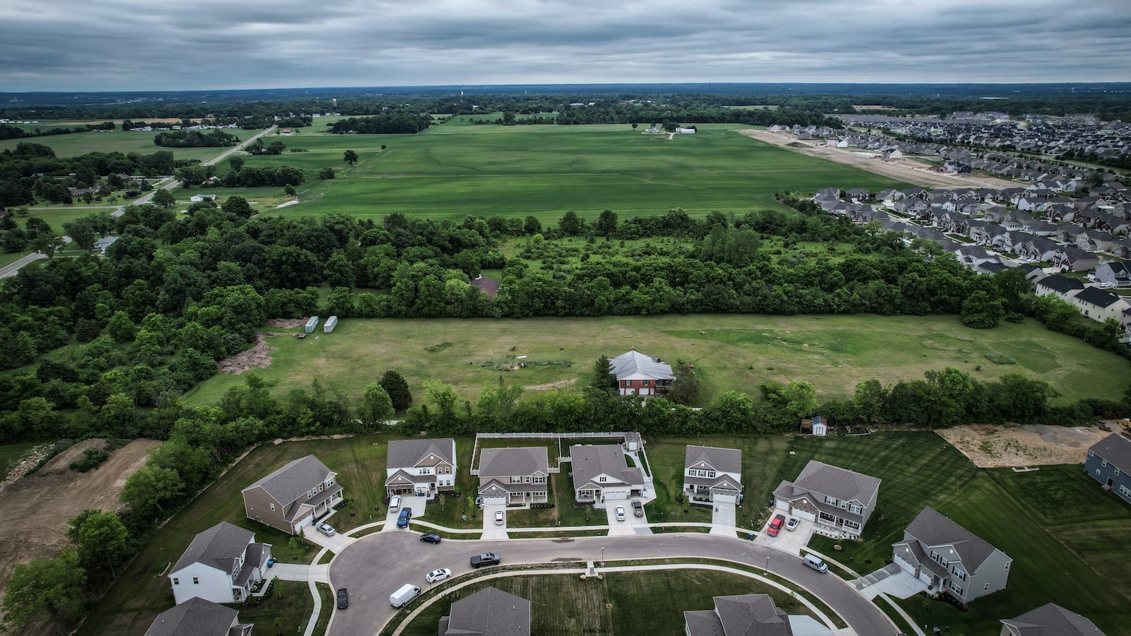 This property, in the background near the Carriage Trails development, was petitioned to be annexed from Bethel Twp. to Huber Heights in 2022-23, but the move did not go through. JIM NOELKER/STAFF