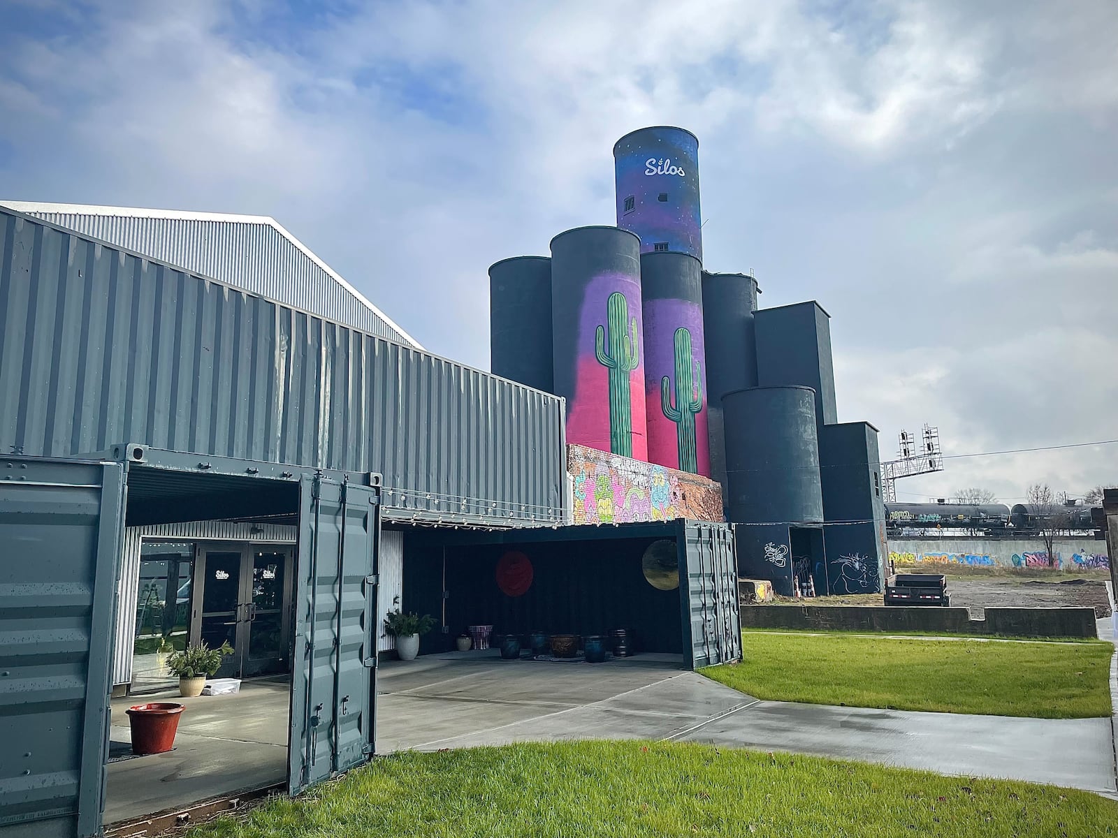 The Silos, a new food hall and beer garden with 13,000-square-feet of outdoor space, is located at 810 E. First St. in Dayton. NATALIE JONES/STAFF