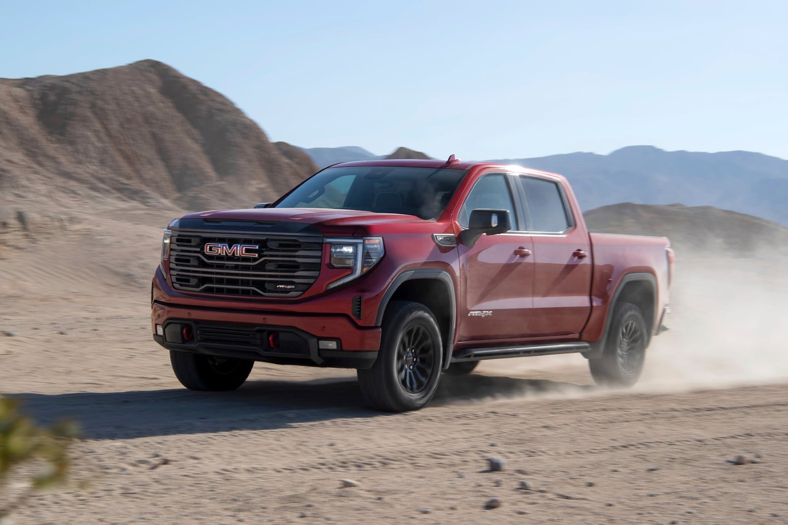 Caption: This photo provided by GMC shows the 2025 GMC Sierra AT4X, an all-terrain-themed trim that comes standard with a 305-horsepower turbocharged diesel engine. (Courtesy of General Motors via AP)