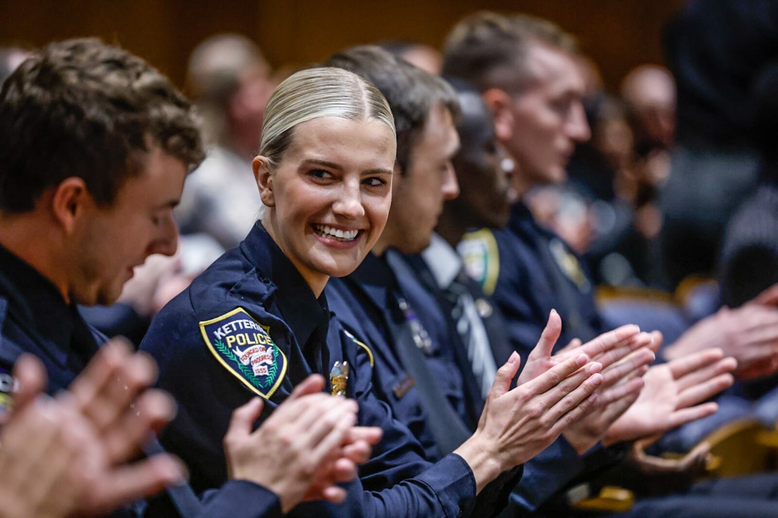 Sinclair Community College's Criminal Justice Training Academy graduation ceremony was held Wednesday, June 12, 2024 at Sinclair College. 19 students graduated in law enforcement and corrections. JIM NOELKER/STAFF