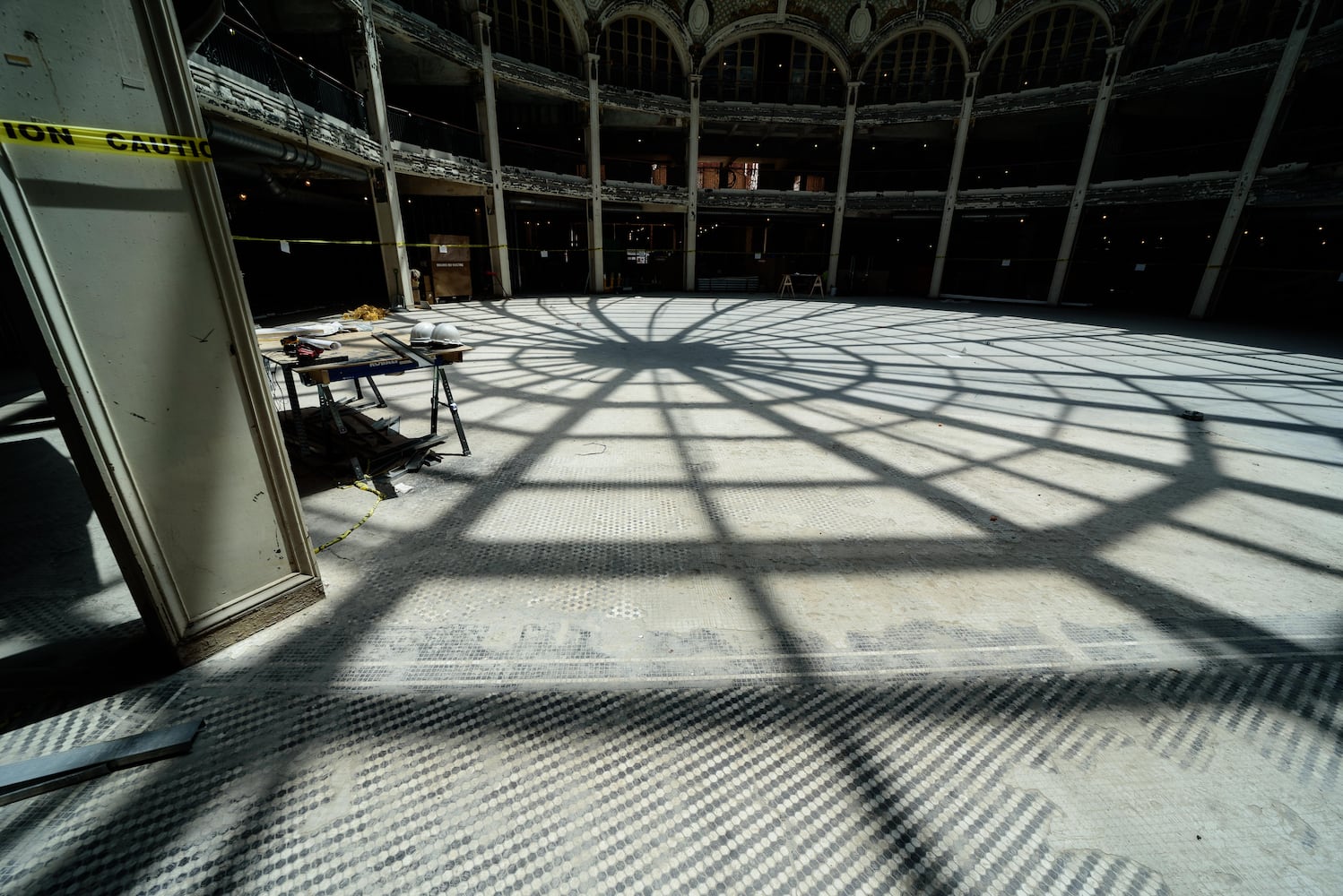 Photos of Dayton Arcade construction progress summer 2020