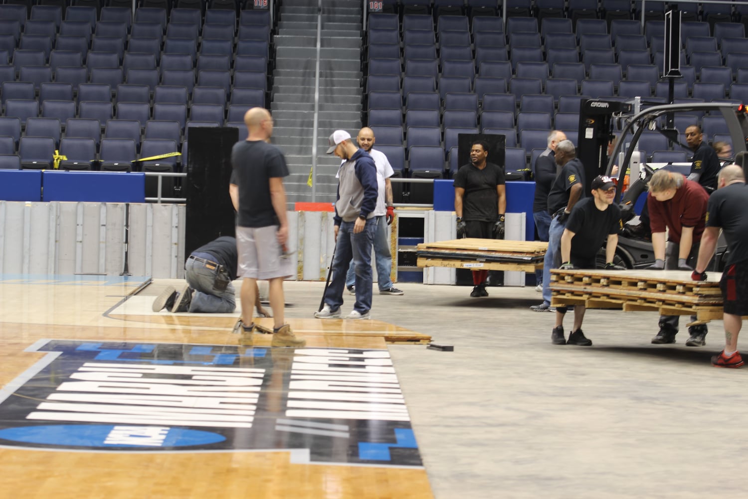 PHOTOS: UD Arena begins its 'First Four' transformation