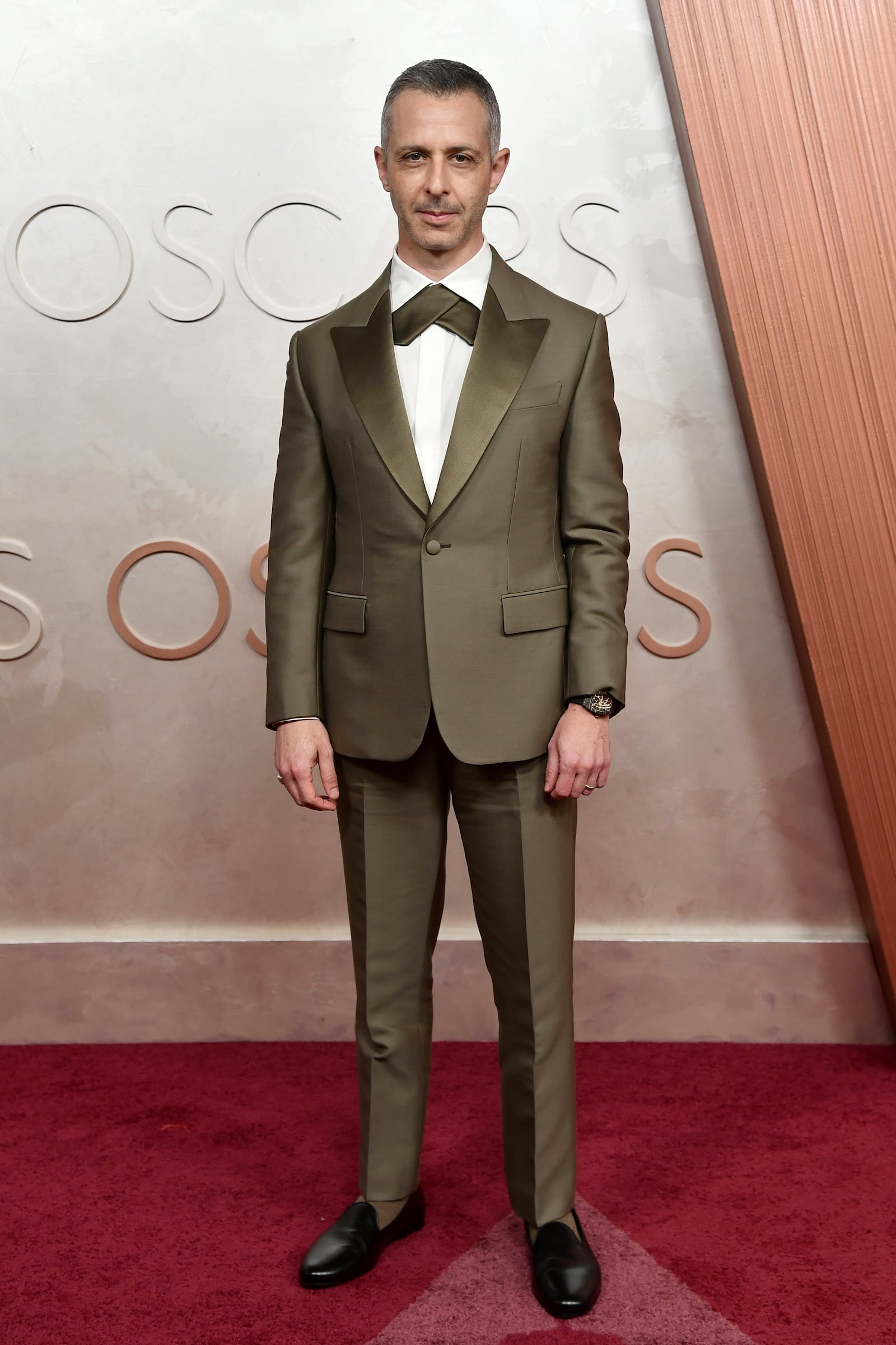 Jeremy Strong arrives at the Oscars on Sunday, March 2, 2025, at the Dolby Theatre in Los Angeles. (Photo by Richard Shotwell/Invision/AP)