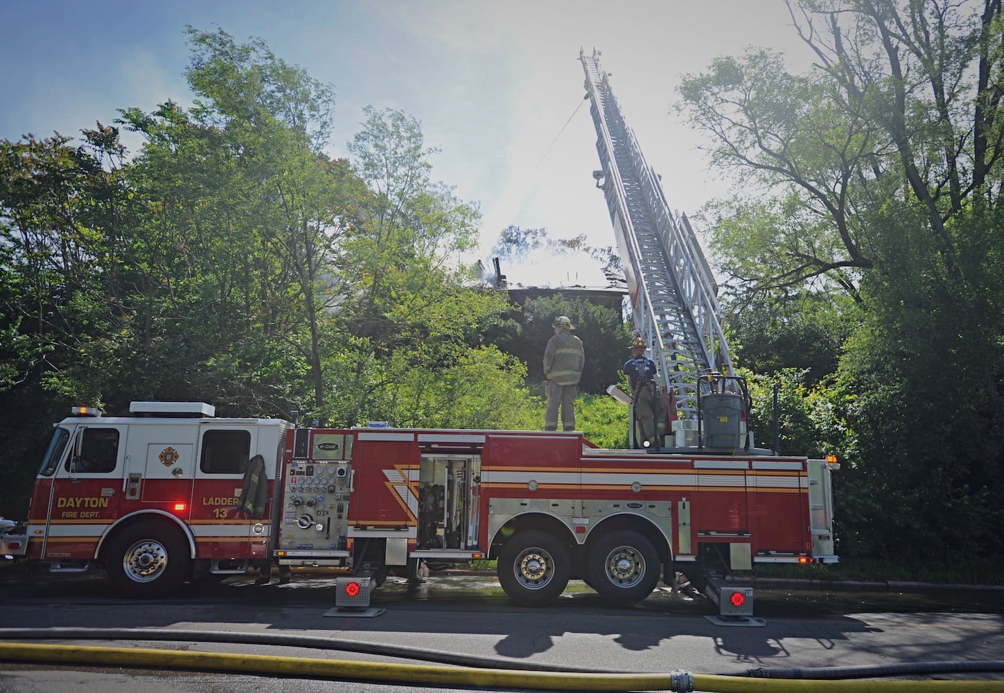 PHOTO: Smoke fro Dayton house fire seen for blocks