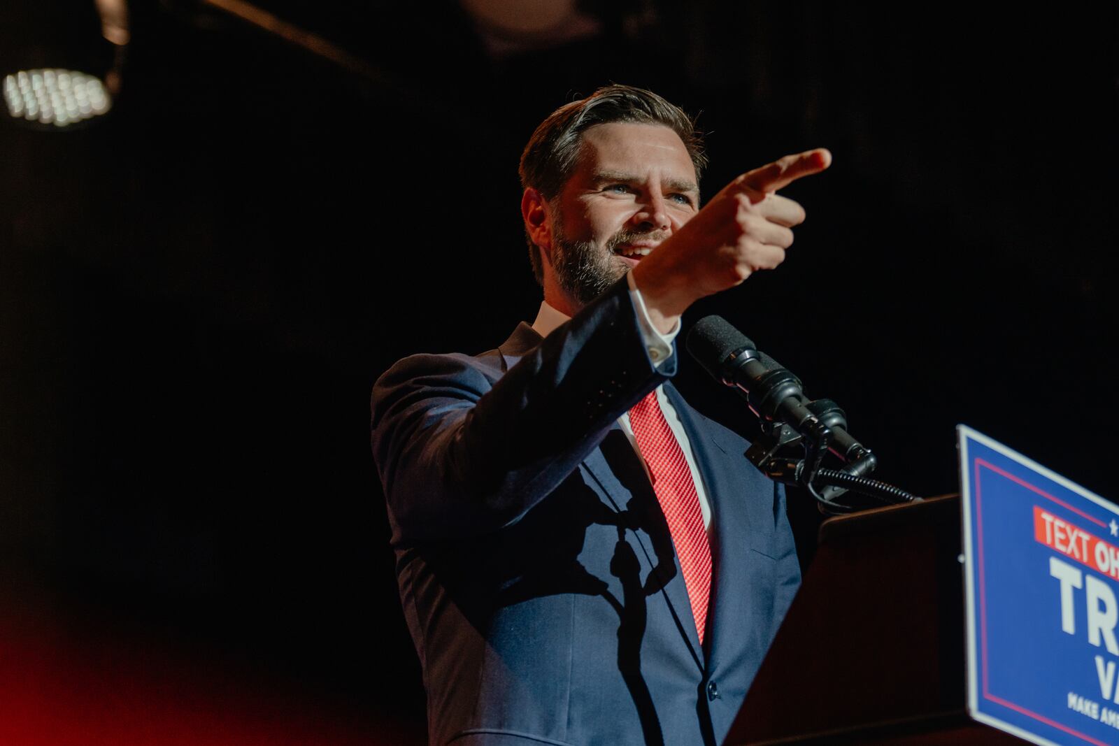 
                        Sen. JD Vance (R-Ohio), the Republican vice presidential nominee, speaks during a campaign event at Middletown High School in his hometown of Middletown, Ohio, July 22, 2024. (Jamie Kelter Davis/The New York Times)
                      