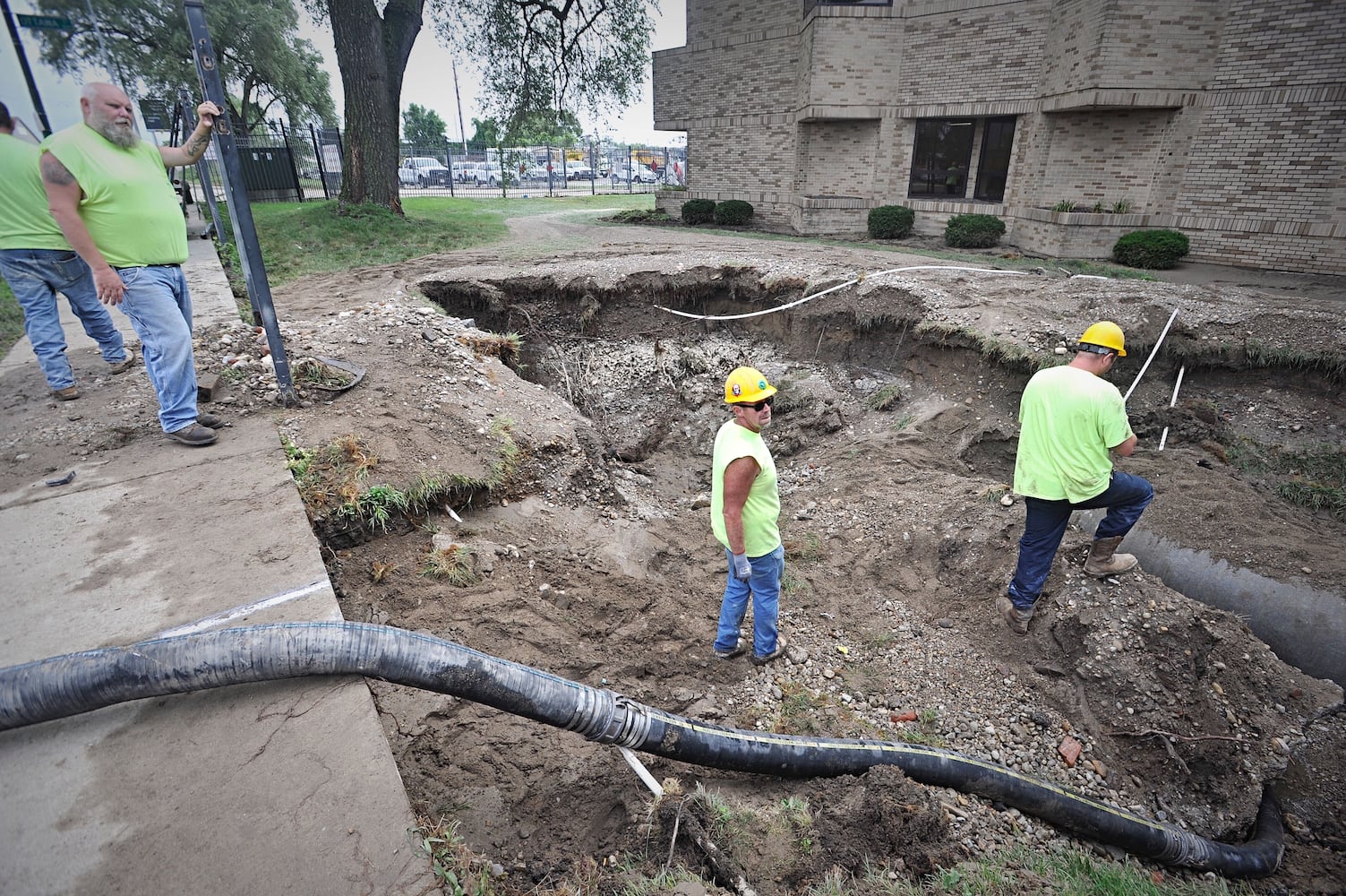 PHOTOS: Major water main break reported in Dayton