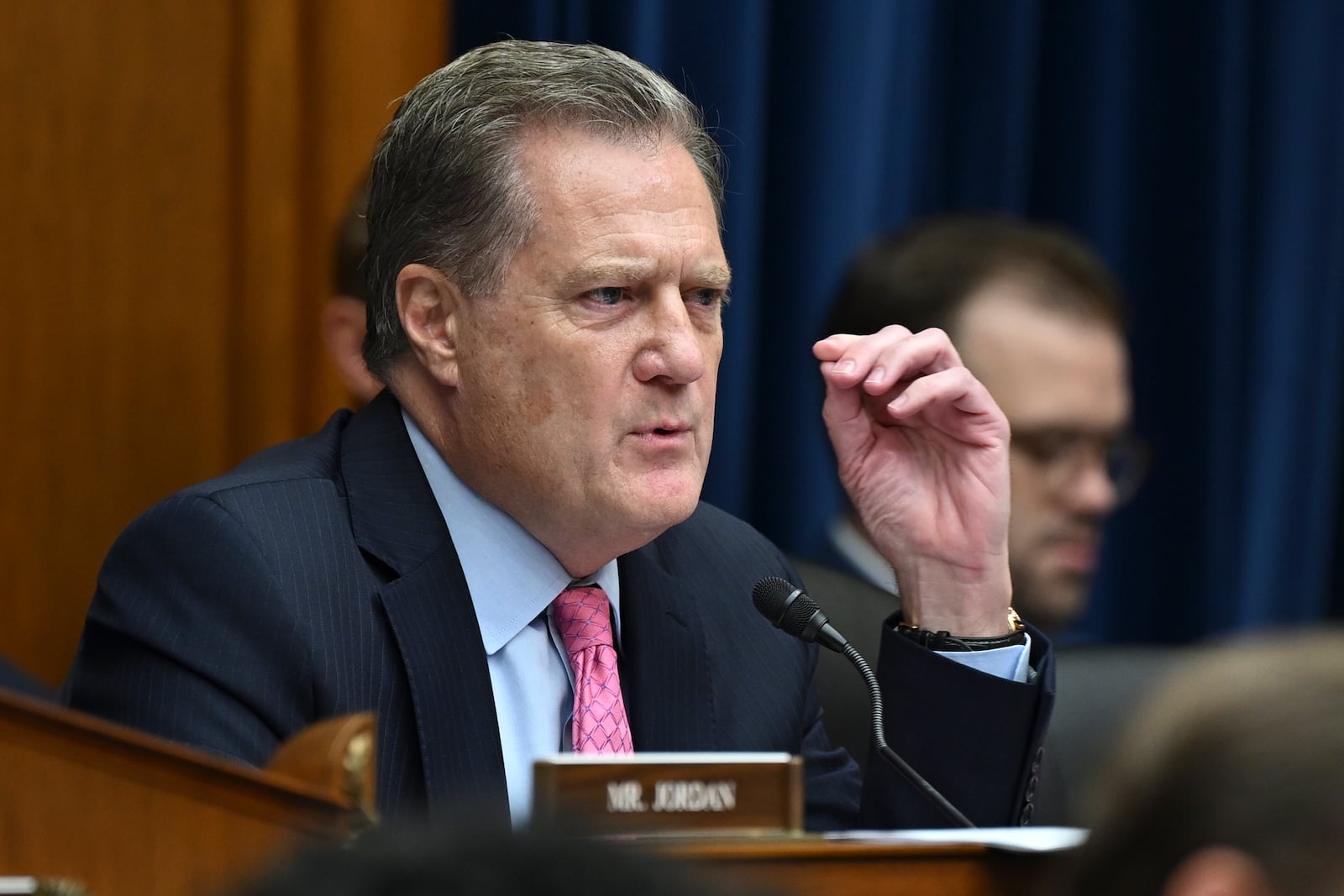 
                        Rep. Mike Turner (R-Ohio) questions Kimberly Cheatle, the Secret Service director, during the House Oversight Committee hearing on the attempted assassination of former President Donald Trump on Capitol Hill in Washington, July 22, 2024. Cheatle called the assassination attempt on former President Donald J. Trump “the most significant operational failure” of the security agency in decades. (Kenny Holston/The New York Times)
                      