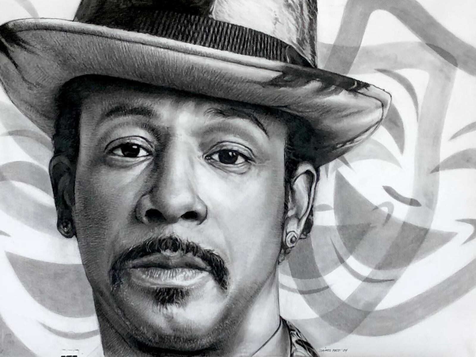 Comedian Katt Williams, depicted here by artist James Pate, is among the 2024 "Dayton Skyscrapers."  CONTRIBUTED