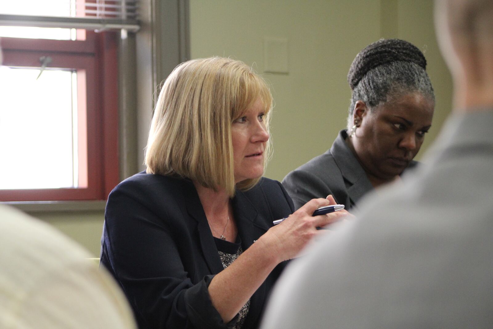 Dayton City Manager Shelley Dickstein at a city commission work session. CORNELIUS FROLIK / STAFF