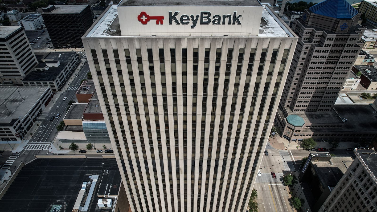 The KeyBank Tower in downtown Dayton was opened in 1976. The building was once was MeadWestvaco Tower until KeyBank gained naming rights in 2008. The tower has 27 floors and stands 384 feet high. JIM NOELKER/STAFF