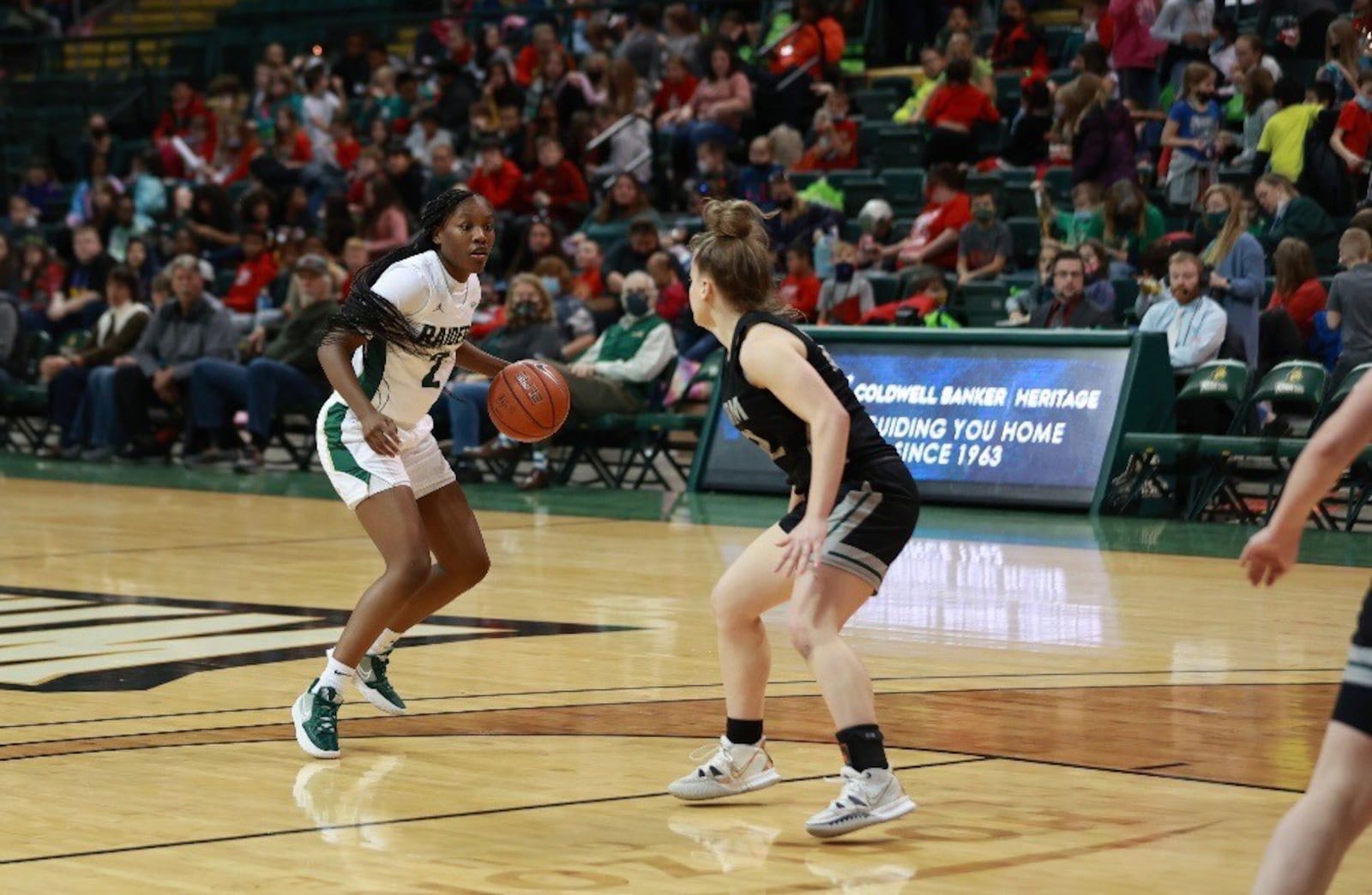 Wright State's Destyne Jackson looks to make a move during Wednesday's game vs. Lake Erie College at the Nutter Center. Aaron Horn/Wright State Athletics