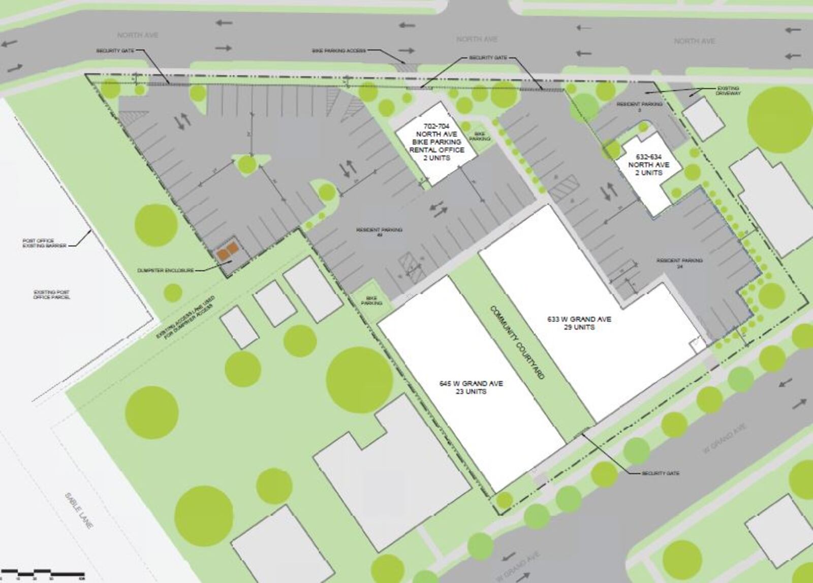 A site proposal for vacant apartments on West Grand Avenue. CONTRIBUTED