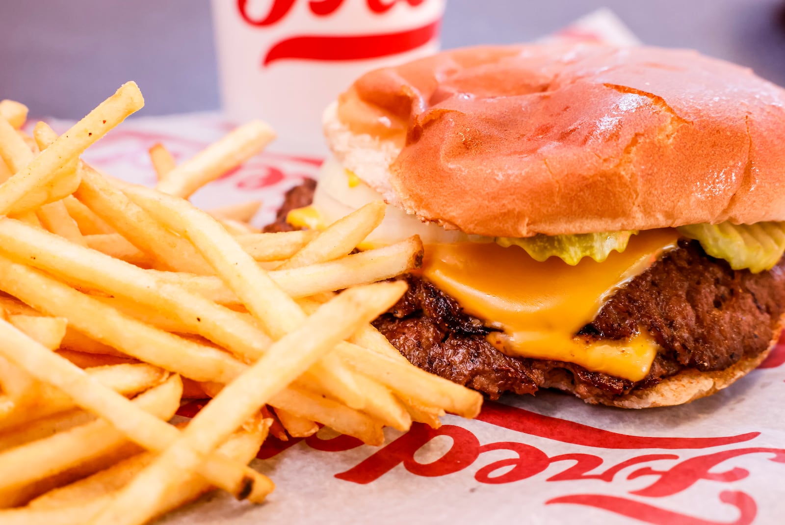 Freddy's Frozen Custard and Steakburger opened Tuesday, Feb. 13, 2024 in front of Meijer on South Gilmore Road in Fairfield. NICK GRAHAM/STAFF