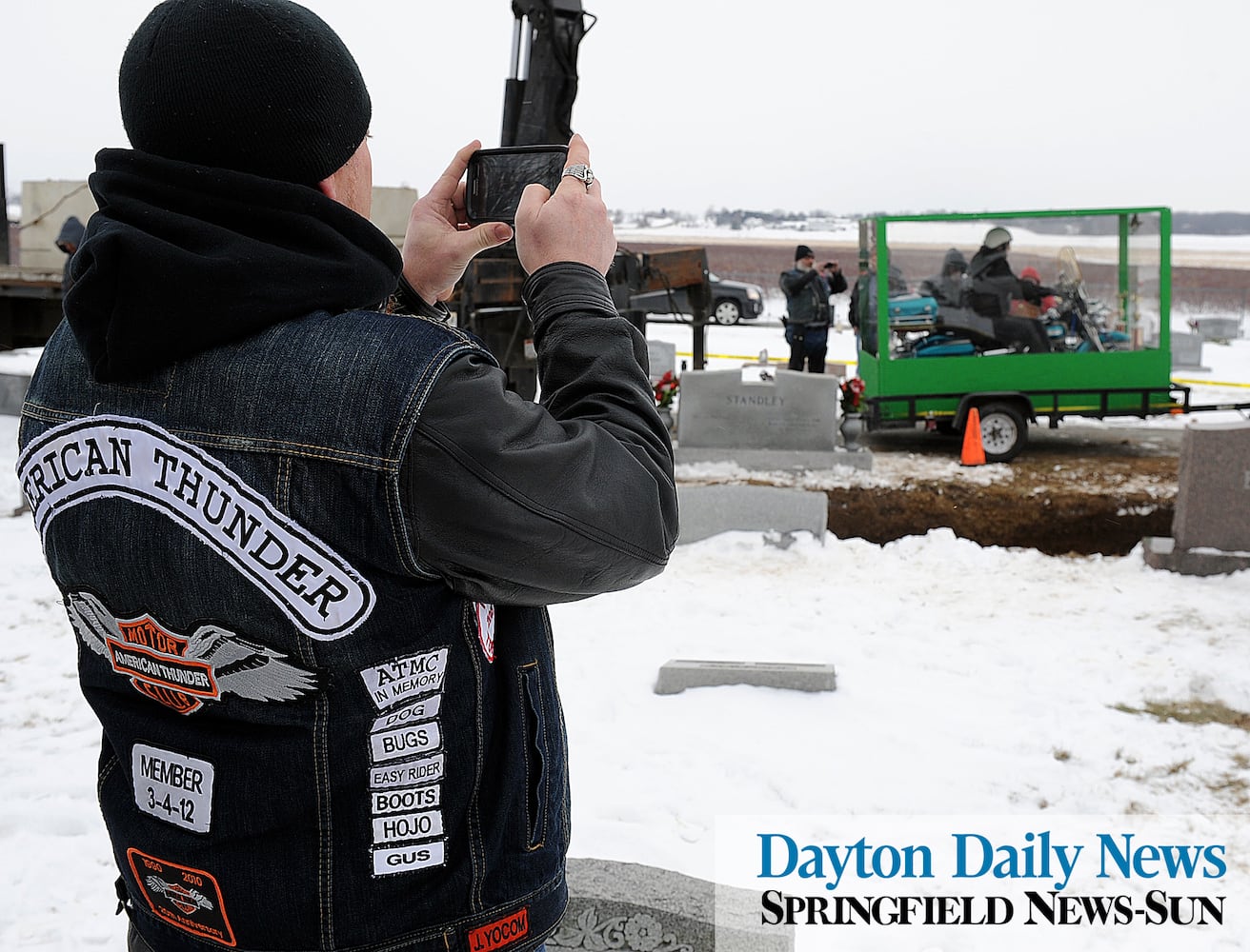 Local man buried on motorcycle