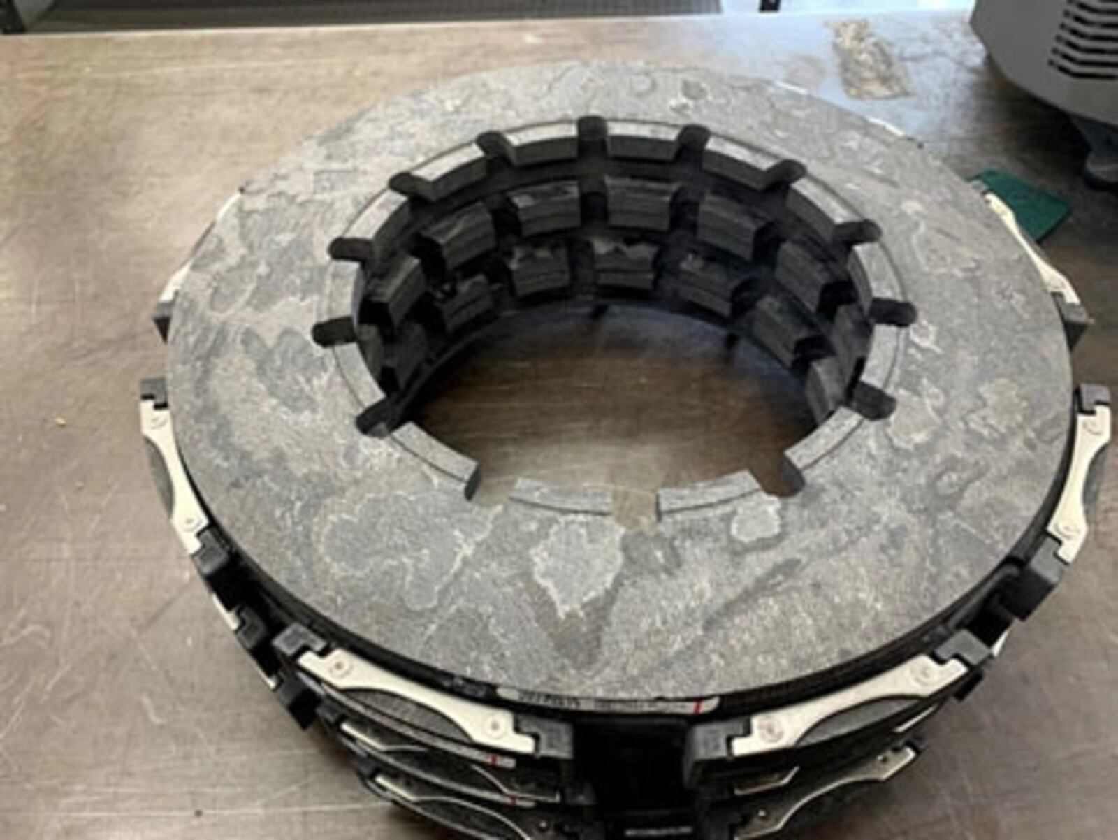 Defense Logistics Agency Aviation at Ogden on Hill Air Force Base, Utah, partnered with Collins Aerospace in July 2018 to refurbish and reuse carbon heat stacks in aircraft braking systems, the DOD says. DOD photo