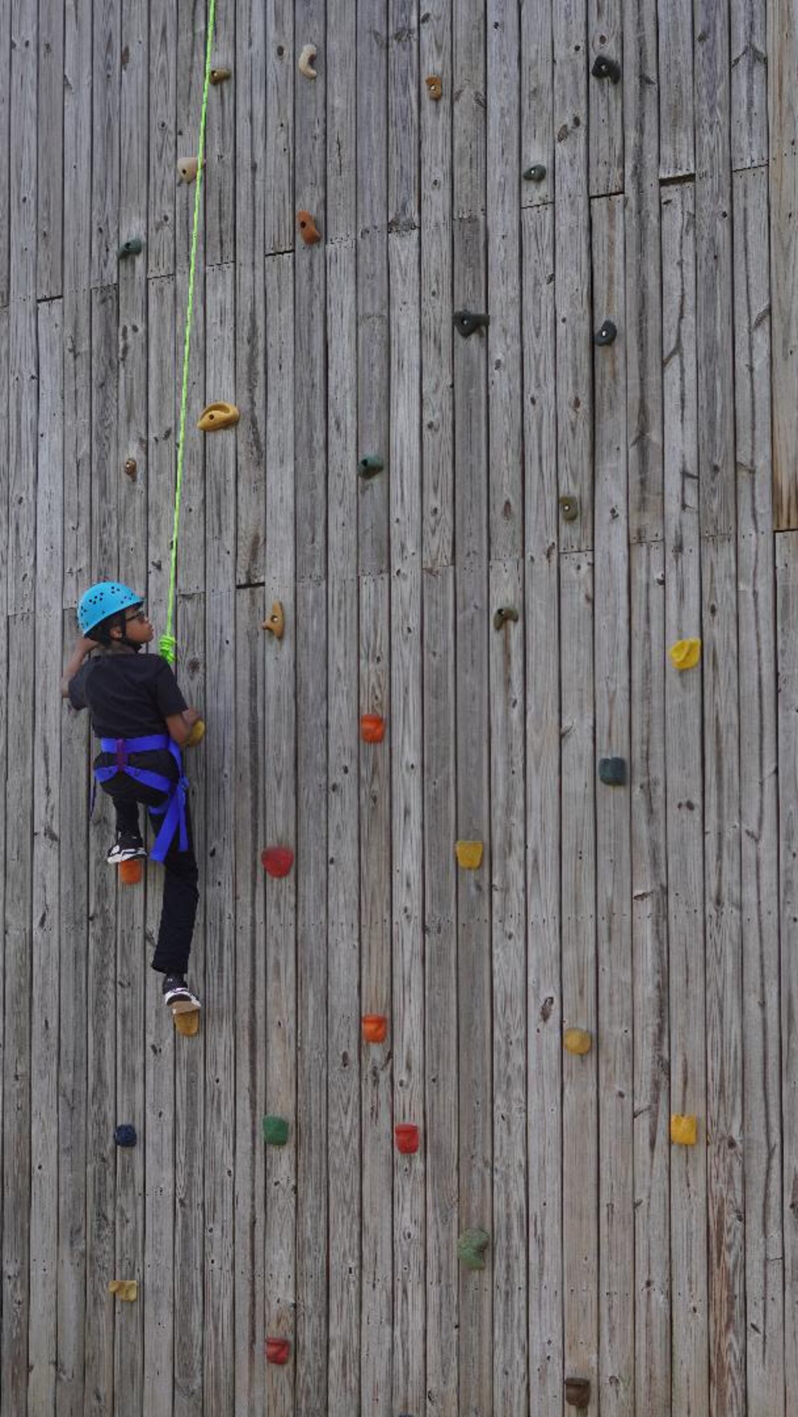 Trailblazers scaling the Wright State University Climbing and Rappelling Tower. CONTRIBUTED