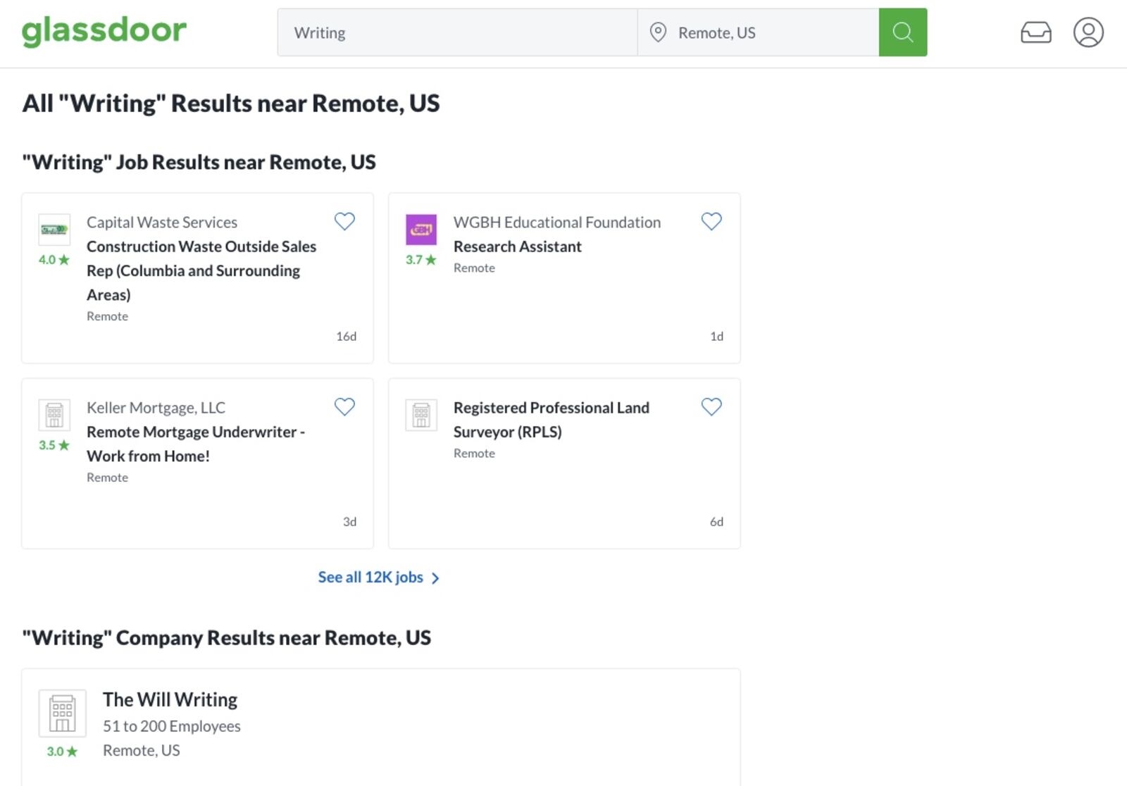 Remote writer jobs on Glassdoor