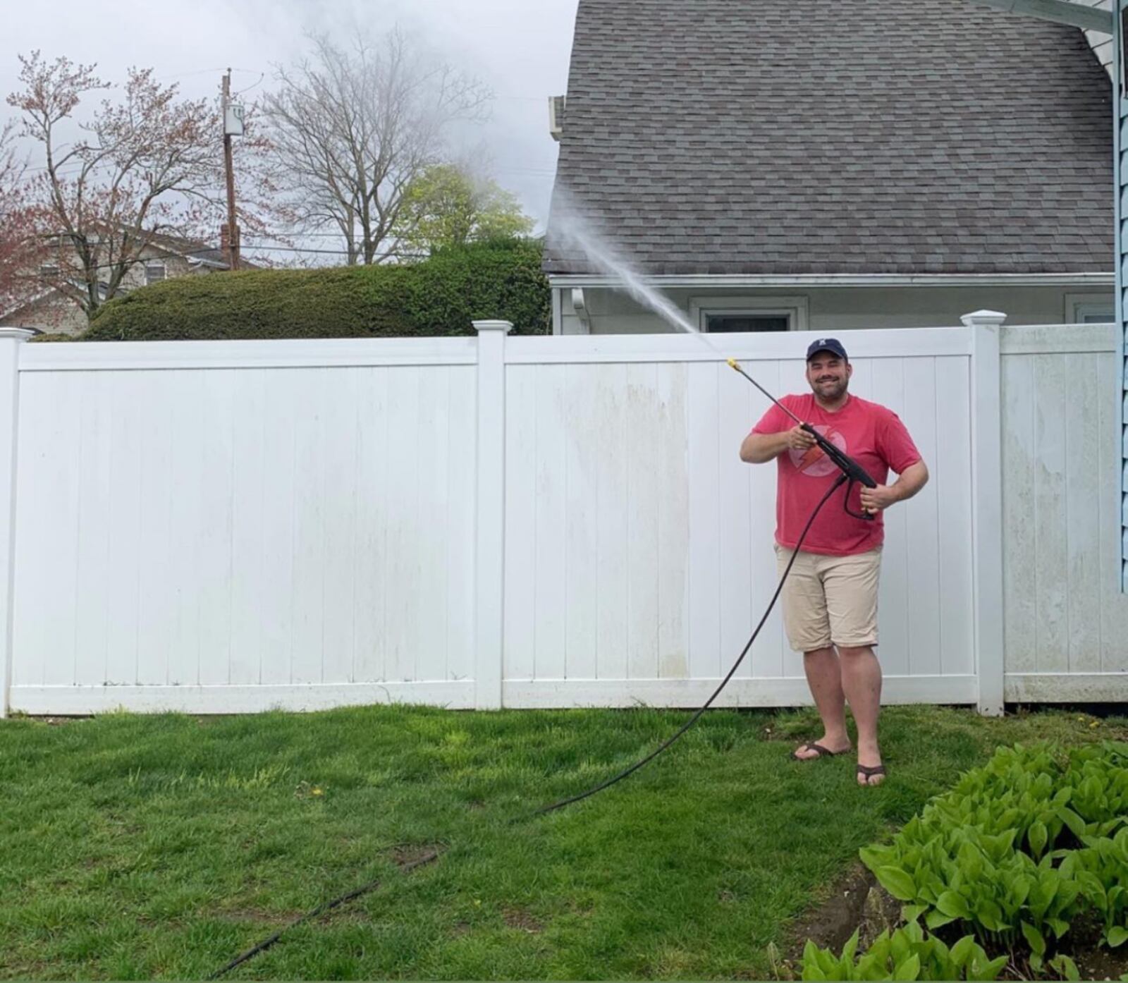 Anthony getting his backyard ready for spring.