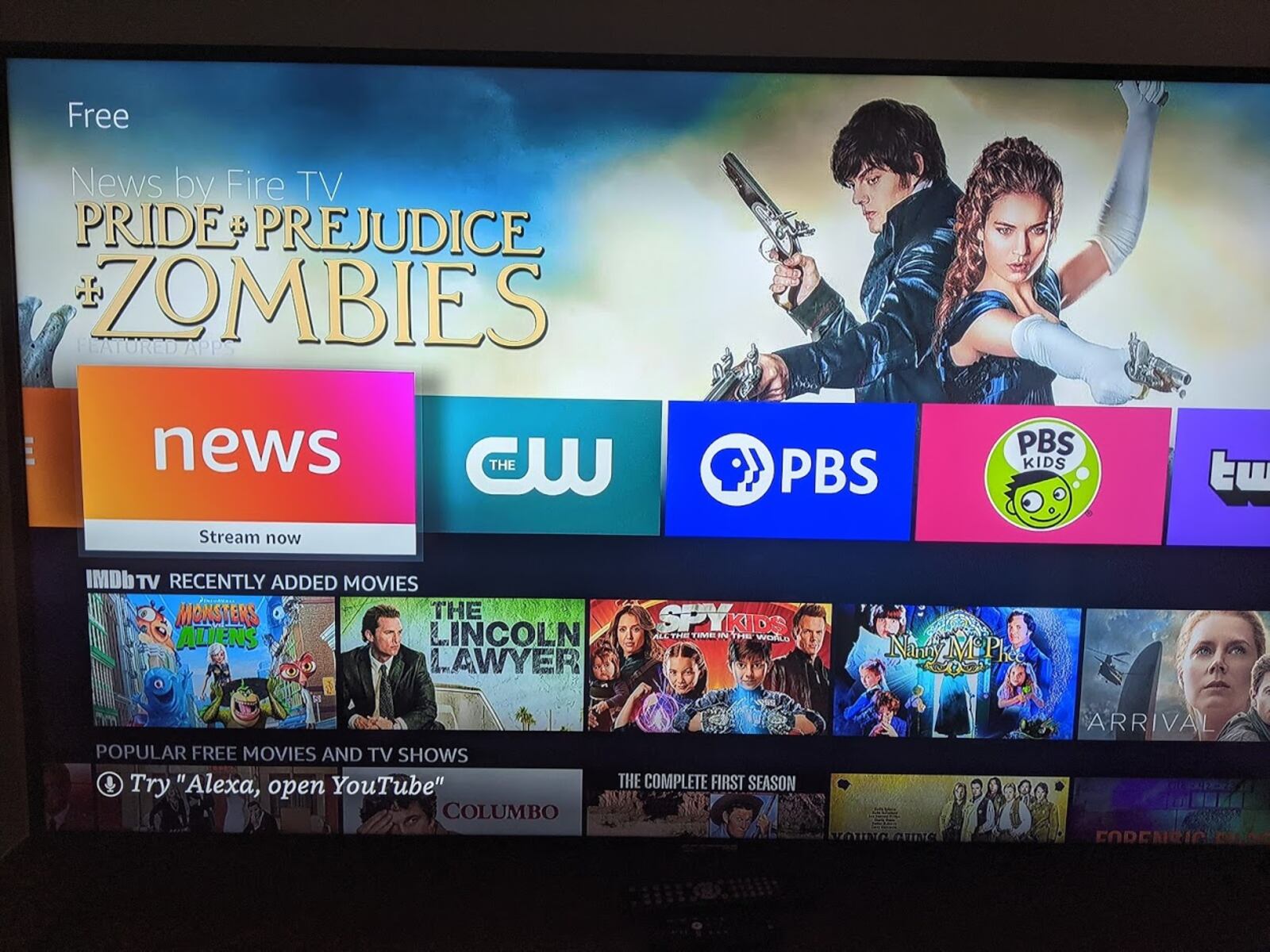 The news app is free on Amazon Fire TV devices.