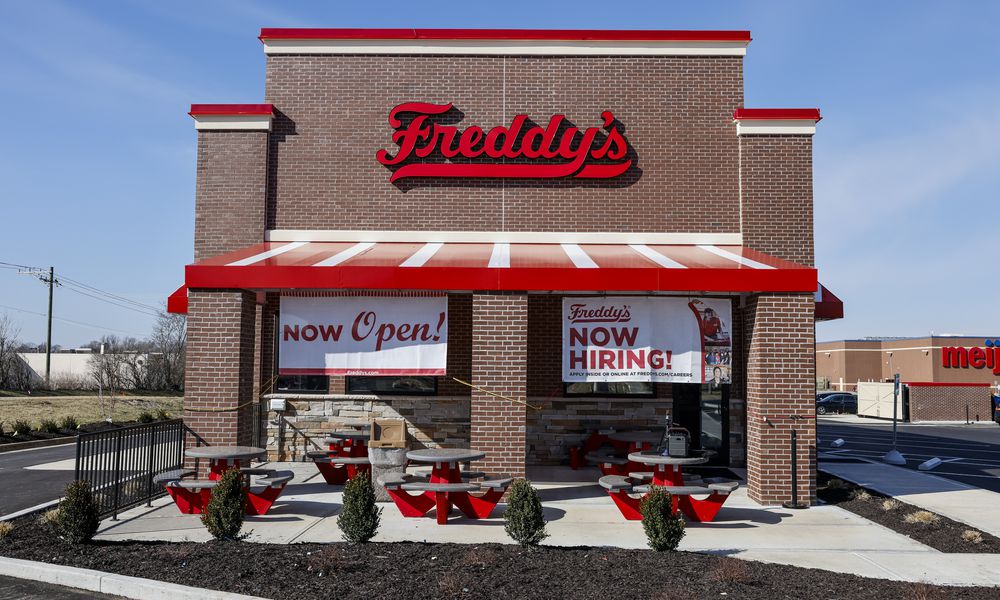 A new Freddy's Frozen Custard & Steakburgers location, similar to the one here that opened last month in Fairfield, is on its way to Englewood. NICK GRAHAM/STAFF