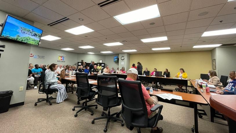 It was standing room only for audience members on Wednesday evening as mental and behavioral health providers, as well as family and community members, sat in on the board of trustees meeting for Montgomery County Alcohol, Drug Addiction and Mental Health Services (ADAMHS). The ADAMHS board approved funding reductions for a number of community agencies as it continues to decrease spending and adjust funding schedules. SAM WILDOW\STAFF