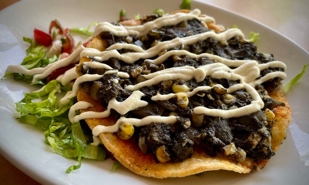 Meadowlark Restaurant in Washington Twp. is featuring a huitlacoche tostada as an appetizer this weekend. Huitlacoche (pronounced weet-luh-kow-chay), also known as corn smut or the Mexican truffle, is a fungus that can be found on corn. NATALIE JONES/STAFF