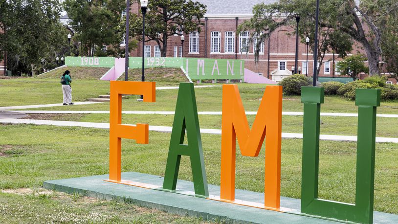 The Florida A&M University campus is seen in Tallahassee, Fla., Thursday, June 6, 2024. $237 million donation to FAMU was promised by Gregory Gerami, a 30-year-old who called himself Texas’ “youngest African American industrial hemp producer,” but everything was not what it seemed and the donation is now in limbo. Gerami maintains that everything will work out, but FAMU is not the only small university that has engaged with his major donation proposals only to see them go nowhere. (AP Photo/Mark Wallheiser)