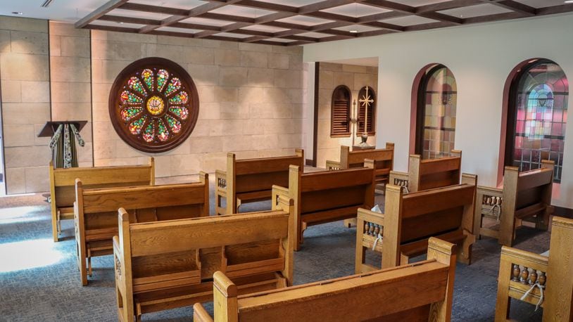 Miami Valley Hospital North recently opened its Good Samaritan Chapel, an interfaith chapel on its campus. The chapel incorporates parts of the former St. Elizabeth Ann Seton Chapel at the old Good Samaritan Hospital, which was closed and demolished in 2018. COURESTY OF PREMIER HEALTH