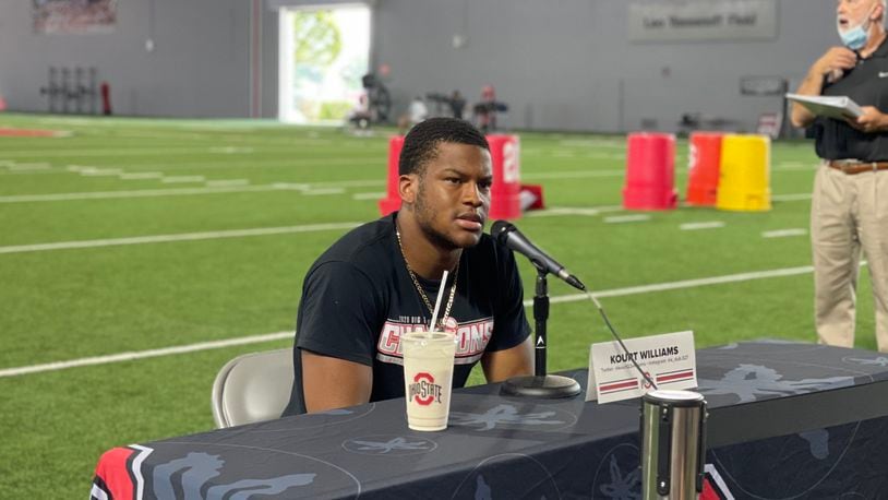 Kourt Williams meets with the media prior to the Buckeyes 2021 football season.