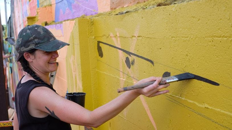 Dayton artist Atalie Gagnet is the creator of the WHOA Mural Project. CONTRIBUTED