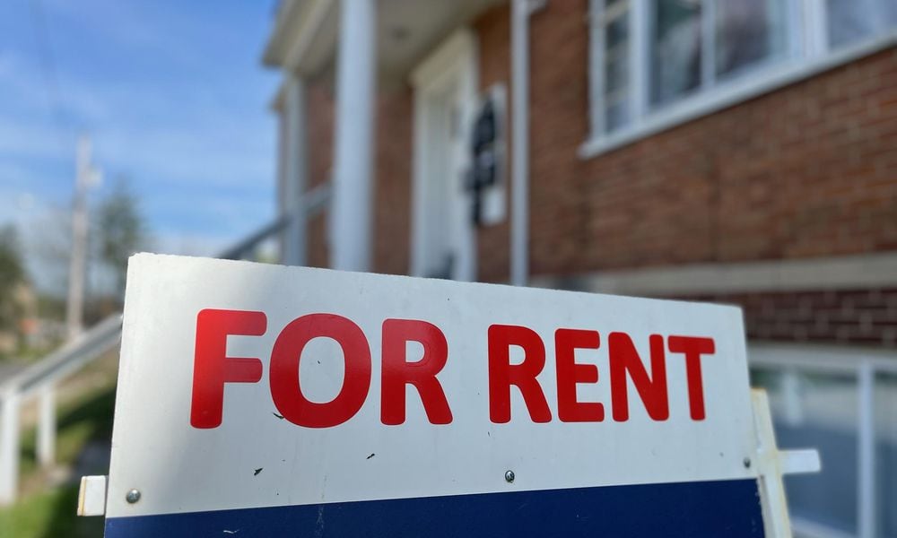 For rent sign in northwest Dayton